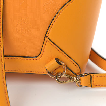 MCM Coated Canvas Monogram Studded Mini Claudia Backpack Orange 12 of 12