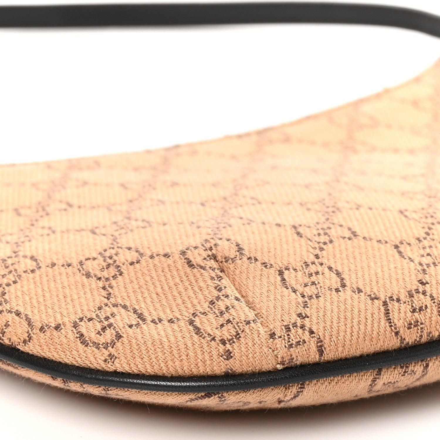 Gucci Denim Monogram Pochette Brown 9 of 11