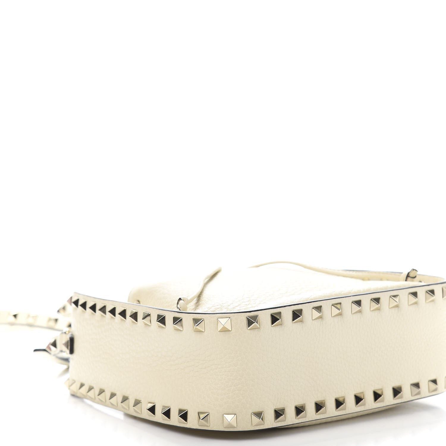 Valentino Garavani Grained Calfskin Rockstud Bucket Bag Light Ivory 9 of 12