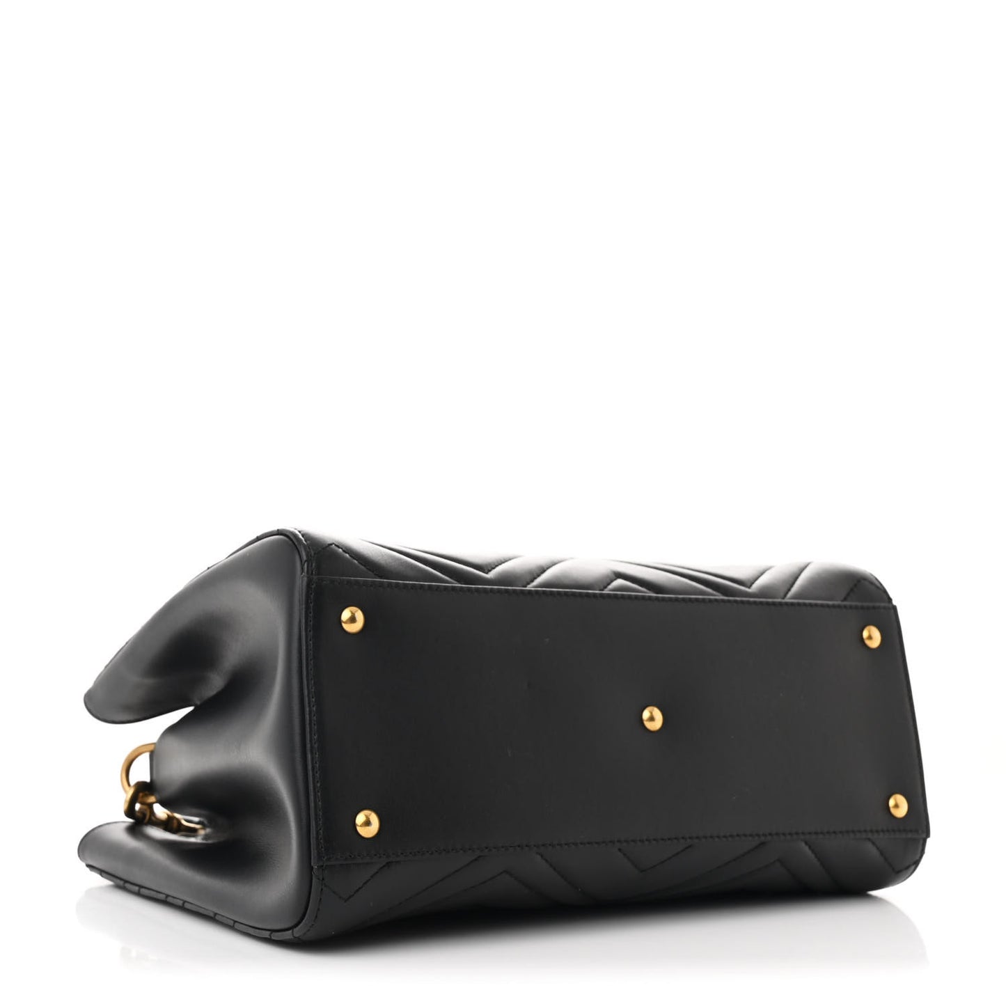 Calfskin Matelasse Small GG Marmont Tote Black
