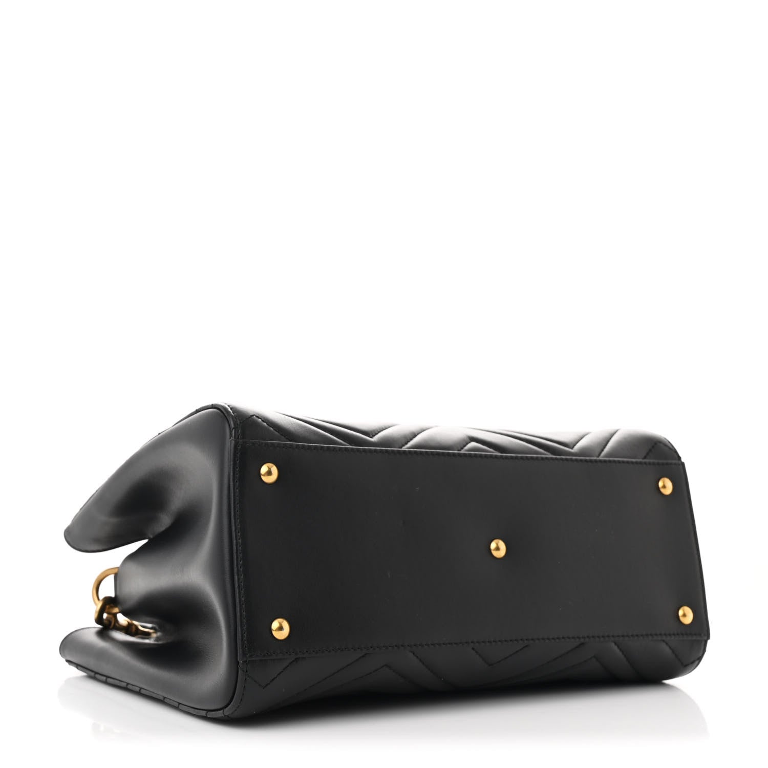 Gucci Calfskin Matelasse Small GG Marmont Tote Black 4 of 12