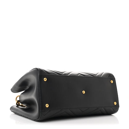 Gucci Calfskin Matelasse Small GG Marmont Tote Black 4 of 12