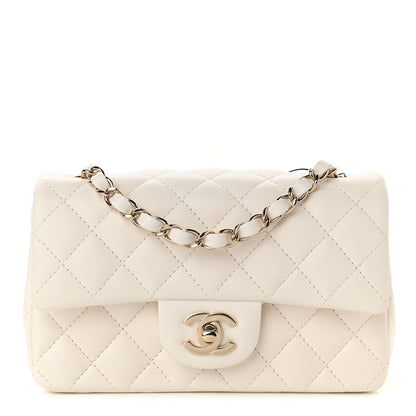 Chanel Lambskin Quilted Mini Rectangular Flap White 1 of 11