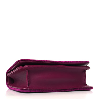 Gucci Velvet Matelasse GG Marmont Mini Bag Fuchsia Violet Cyclamen 4 of 10