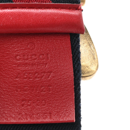 Gucci Web Queen Margaret Bee Belt 75 30 Red Navy 3 of 3