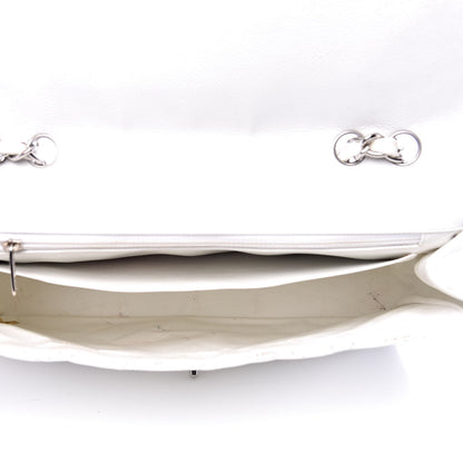Chanel Caviar Quilted Jumbo Single Flap White 5 of 22