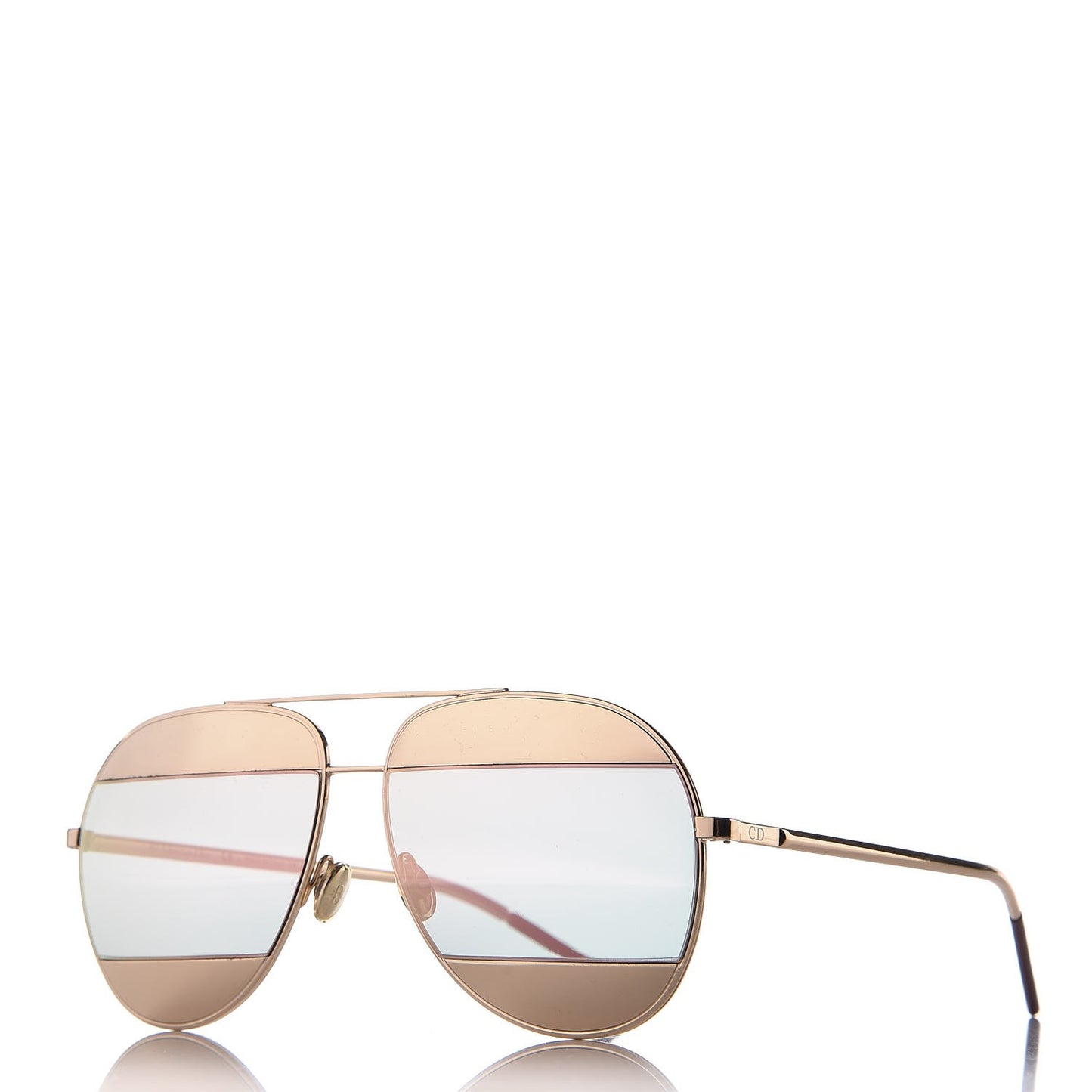 Split 1 Aviator Sunglasses Rose Gold