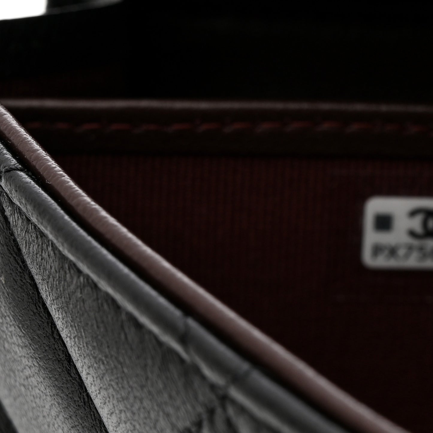 Lambskin Quilted Large Flap Gusset Wallet Black