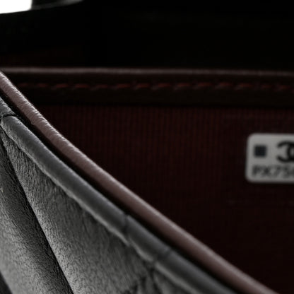 Chanel Lambskin Quilted Large Flap Gusset Wallet Black 8 of 9