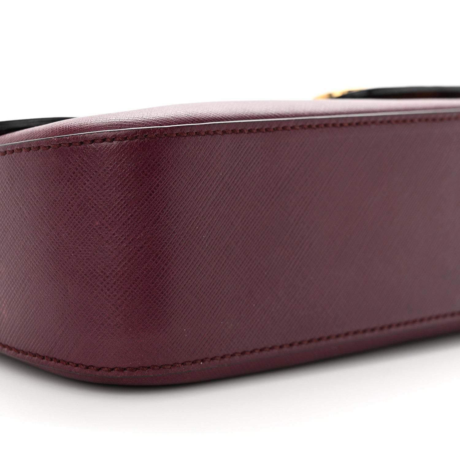 Salvatore Ferragamo Hammered Calfskin Gancini Bree Flap Barolo 8 of 13