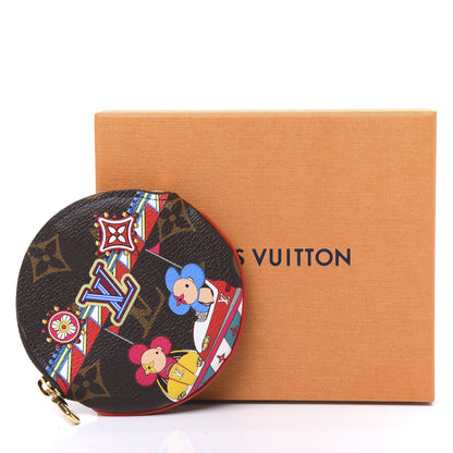 Louis Vuitton Monogram 2020 Christmas Animation Bumper Cars Round Coin Purse Coquelicot 5 of 6