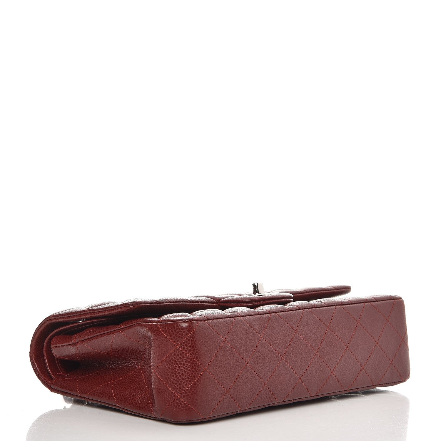 Chanel Caviar Quilted Medium Double Flap Dark Red 5 of 11