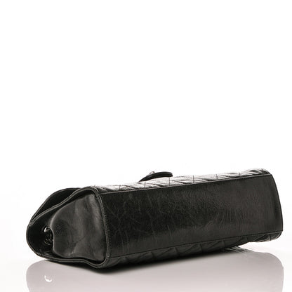 Chanel Crumpled Grained Calfskin Jumbo CC Crave Flap Black 4 of 7