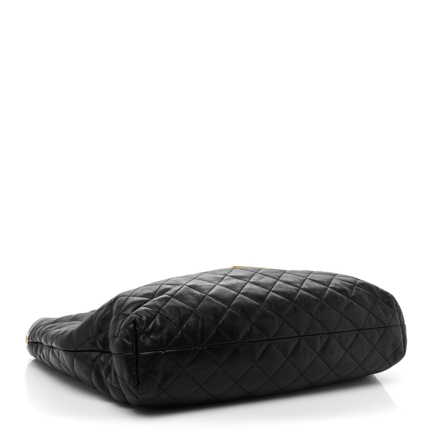 Lambskin Quilted Maxi Icare Shopping Tote Black