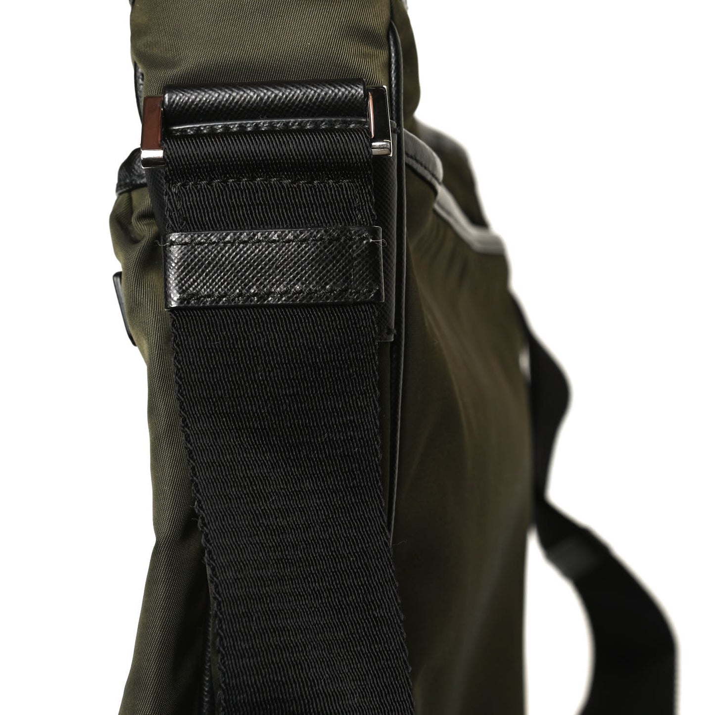 Tessuto Nylon Saffiano Messenger Bag Militare
