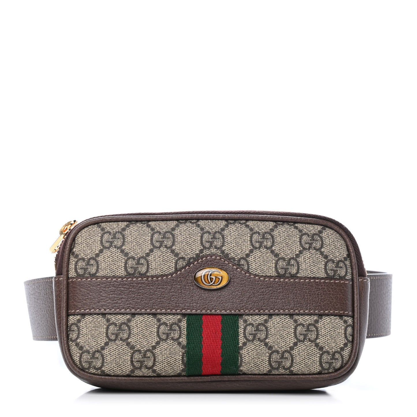 GG Supreme Monogram Ophidia Belted iPhone Case 85 34 Dark Brown