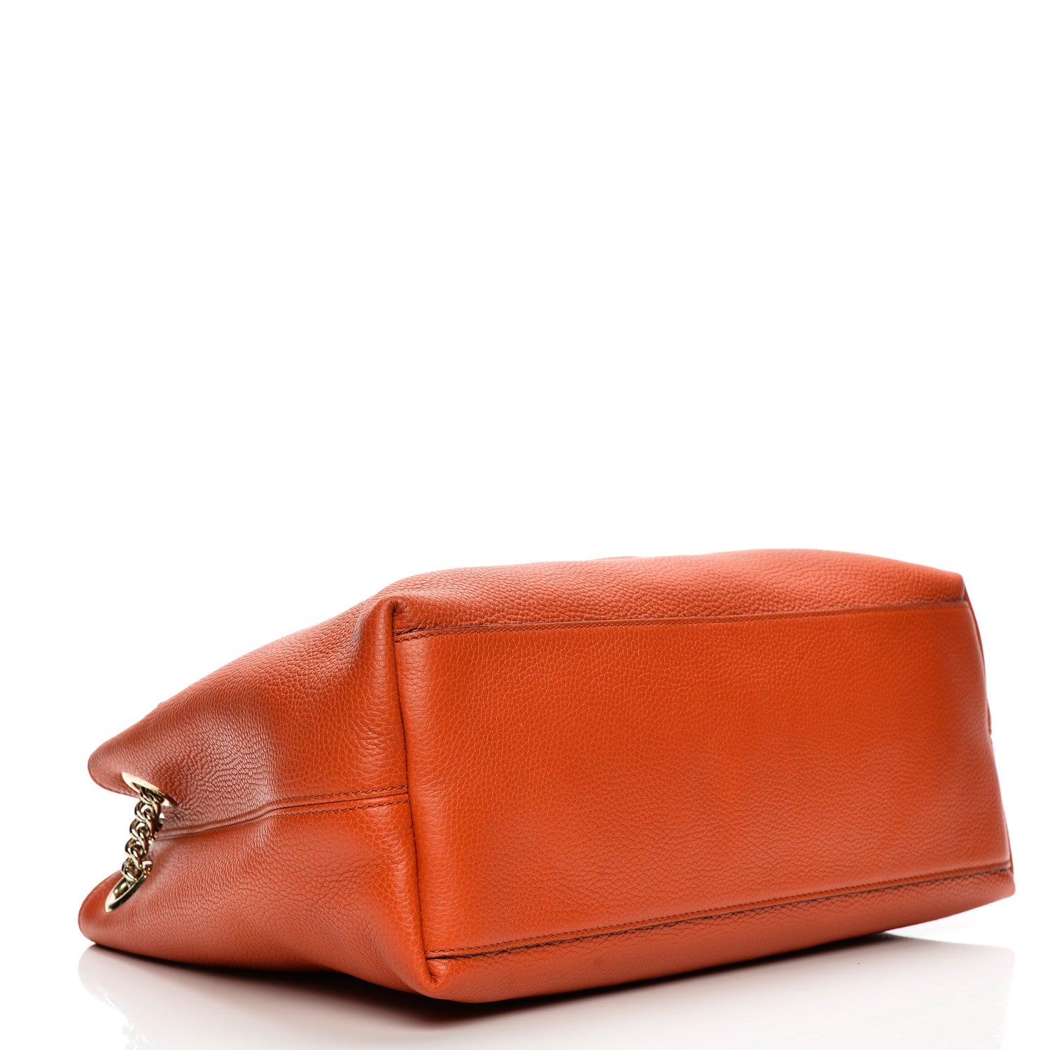Gucci Pebbled Calfskin Medium Soho Chain Shoulder Bag Sun Orange 4 of 7