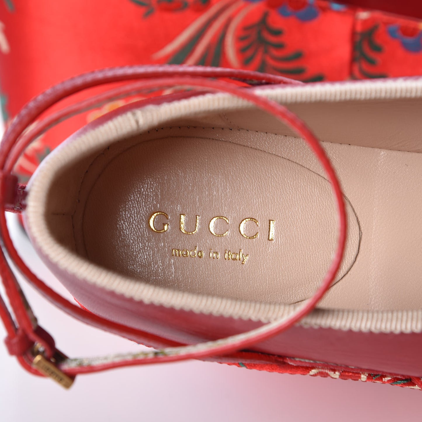 Malaga Kid Silk Hannelore Detachable Platform Slide 37 Hibiscus Red