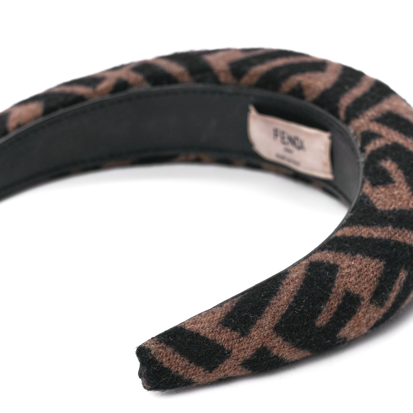 Wool Cashmere FF Logo Headband Tobacco