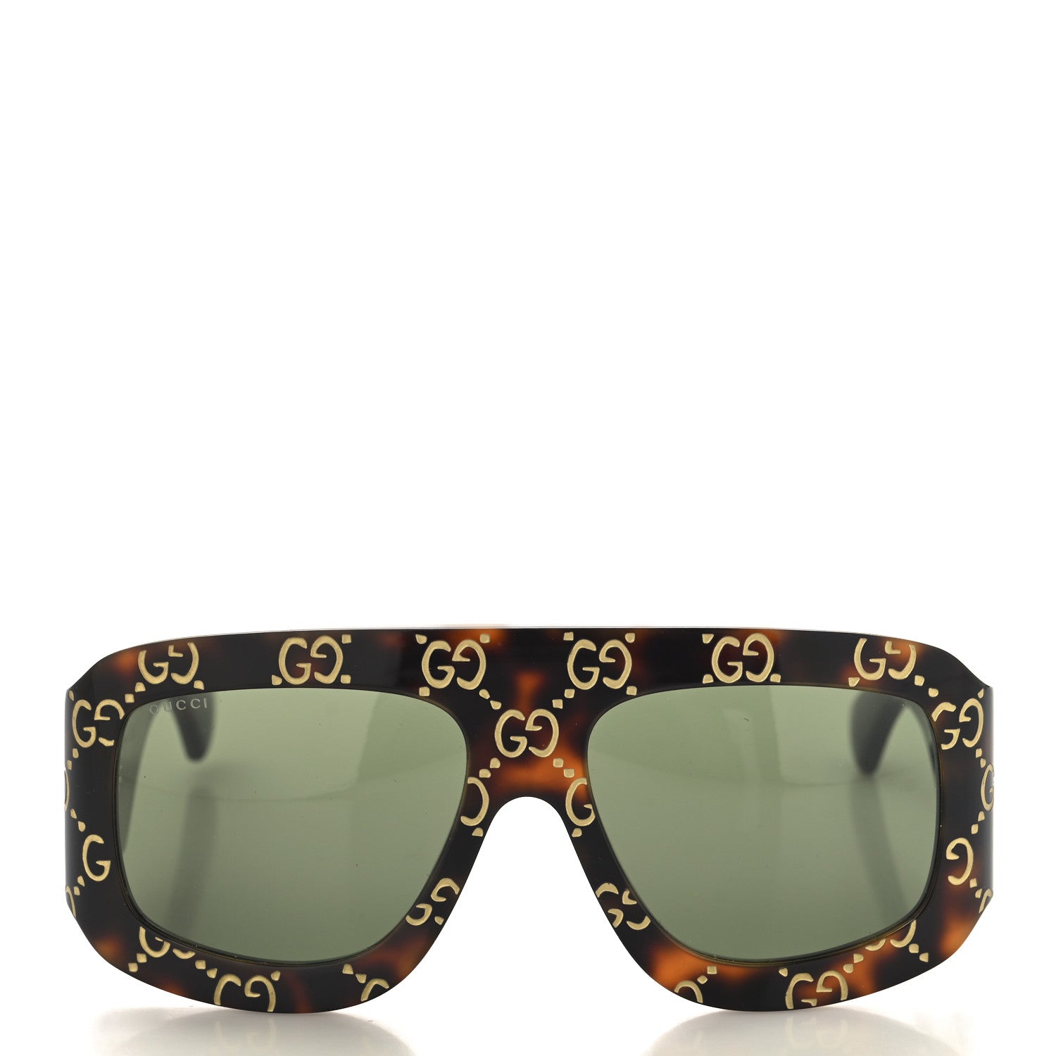 Gucci Acetate Monogram Shield Sunglasses GG0983S Havana 2 of 7