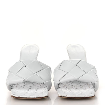 Bottega Veneta Nappa Maxi Intrecciato Lido 90mm Mule Sandals 40 Optic White 3 of 12