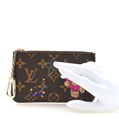 Louis Vuitton Monogram 2025 Vivienne Winter Holiday Key Pouch S Frozen Orchid 2 of 6