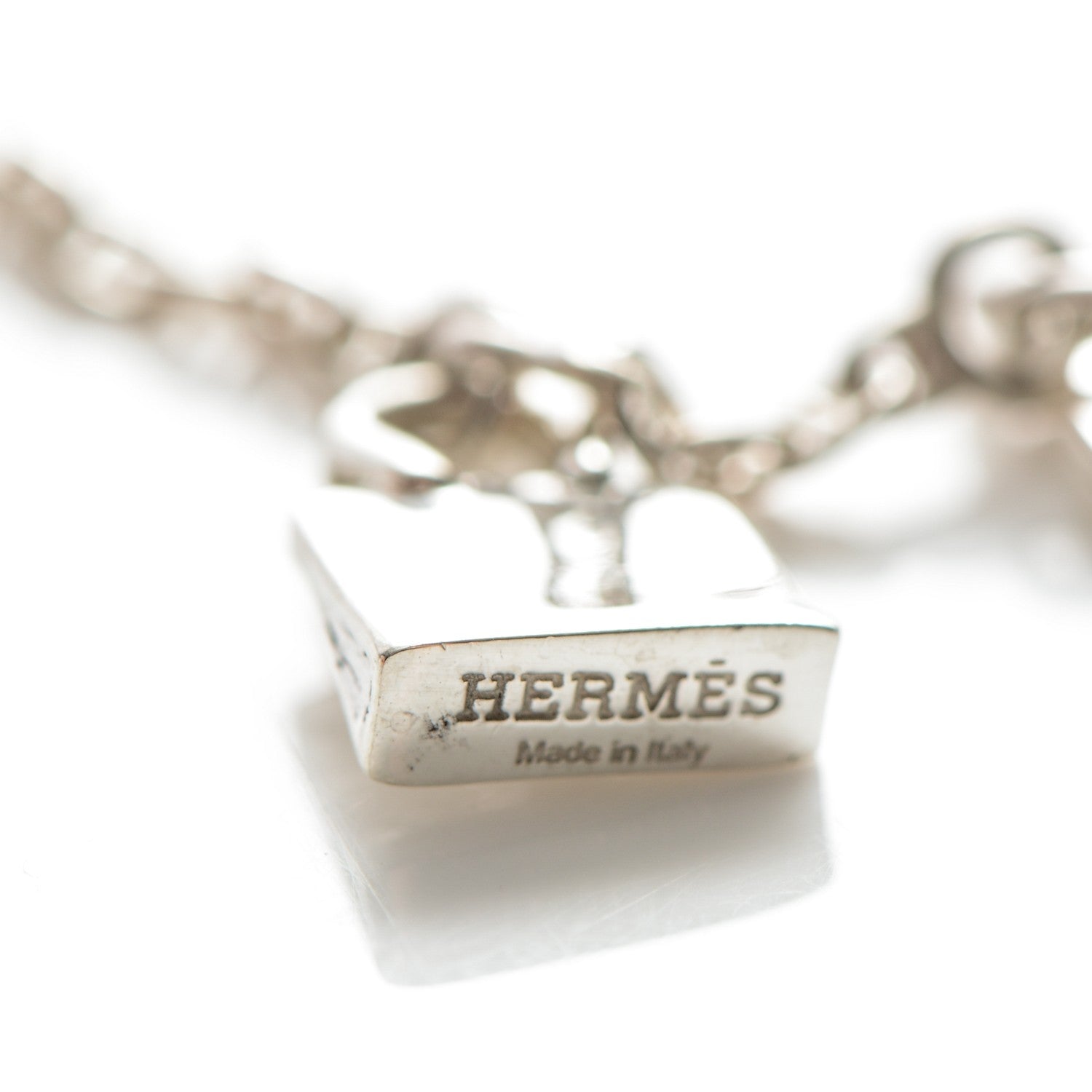 Hermes Sterling Silver Mini Birkin Amulette Bracelet SH 5 of 7
