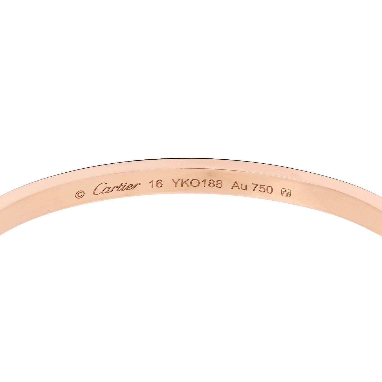 18K Pink Gold Small LOVE Bracelet 16