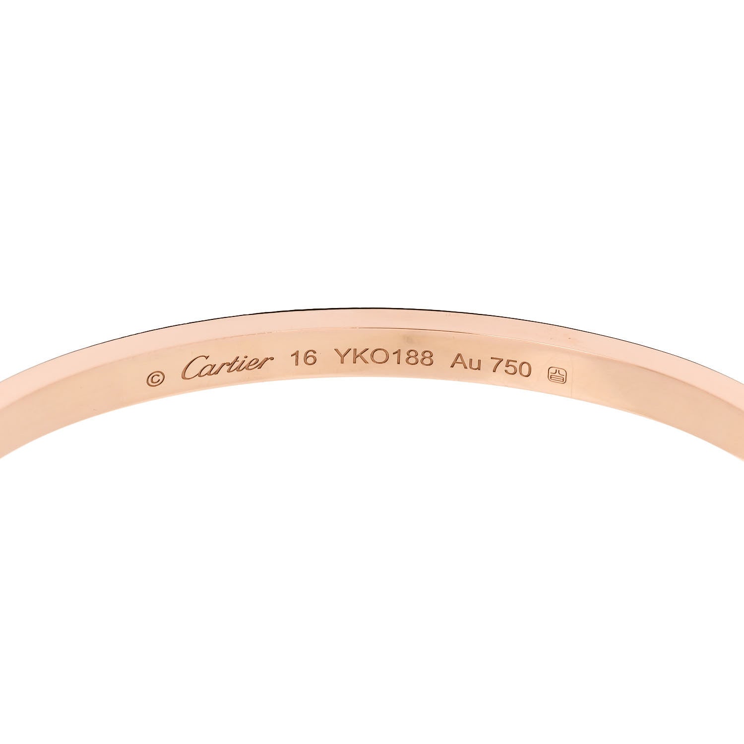 Cartier 18K Pink Gold Small LOVE Bracelet 16 6 of 8