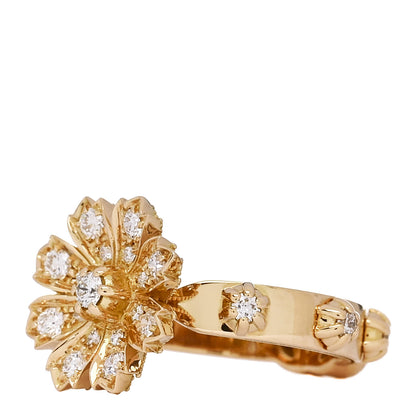 Gucci 18K Yellow Gold Diamond Flora Ring 52 6 3 of 6