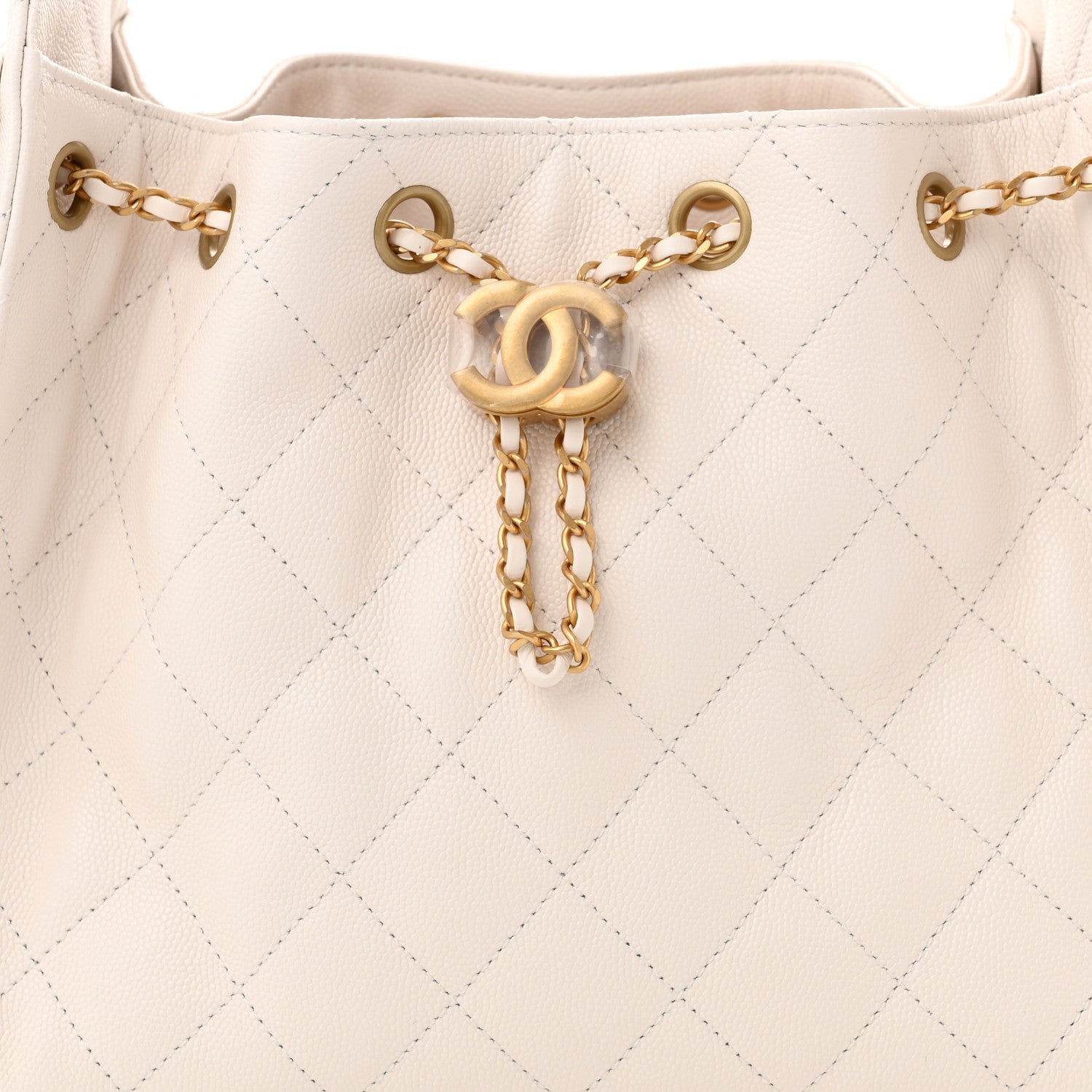 Chanel Caviar Quilted Small Chanel 25 Handbag White 8 of 11
