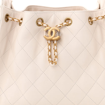 Chanel Caviar Quilted Small Chanel 25 Handbag White 8 of 11