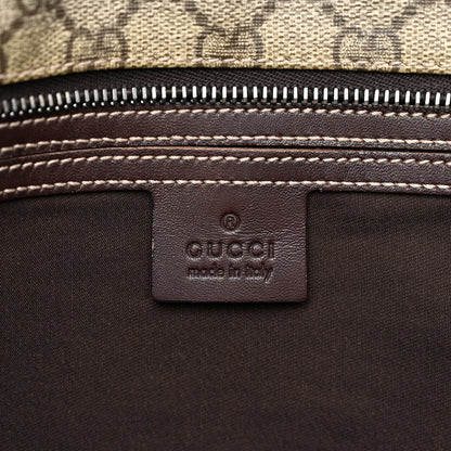 Gucci GG Supreme Monogram Medium Zippered Shopping Tote Dark Brown 6 of 10