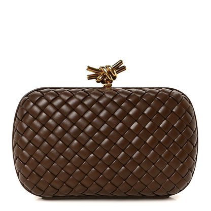 Bottega Veneta Nappa Intrecciato Knot Clutch Madder Brown 1 of 7