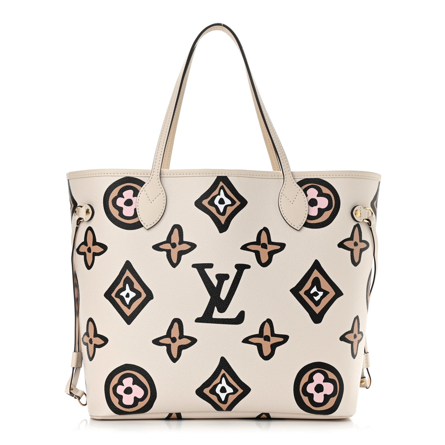 Louis Vuitton Monogram Giant Wild At Heart Neverfull MM Creme 3 of 10