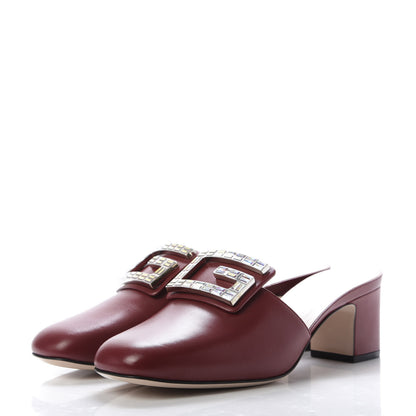 Gucci Malaga Kid Crystal Square G Madelyn Mules 38.5 Romantic Cerise 3 of 11