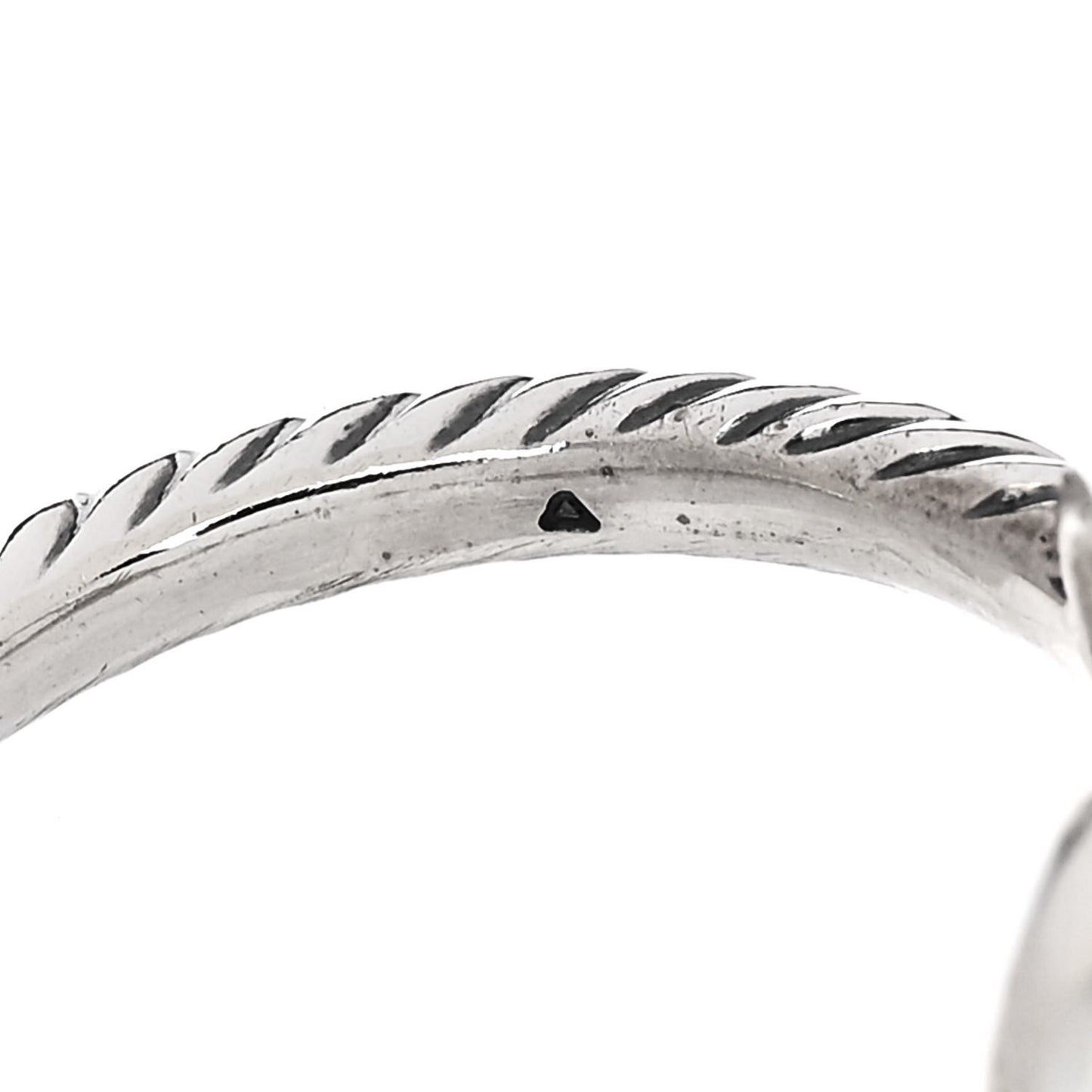 Sterling Silver Diamond 10mm Open Heart Ring 52 6