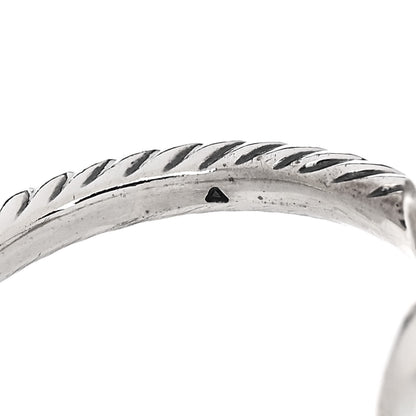 David Yurman Sterling Silver Diamond 10mm Open Heart Ring 52 6 5 of 5
