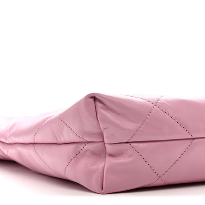 Chanel Shiny Calfskin Quilted Small Chanel 22 Lilac 10 of 11