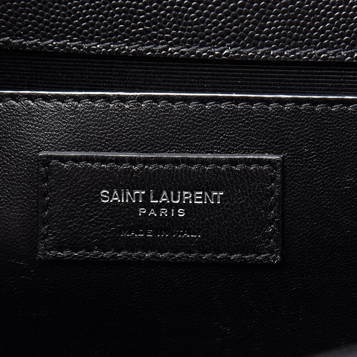 Saint Laurent Grain De Poudre Large Classic Monogram Kate Satchel Black 6 of 10