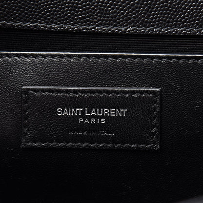 Saint Laurent Grain De Poudre Large Classic Monogram Kate Satchel Black 6 of 10