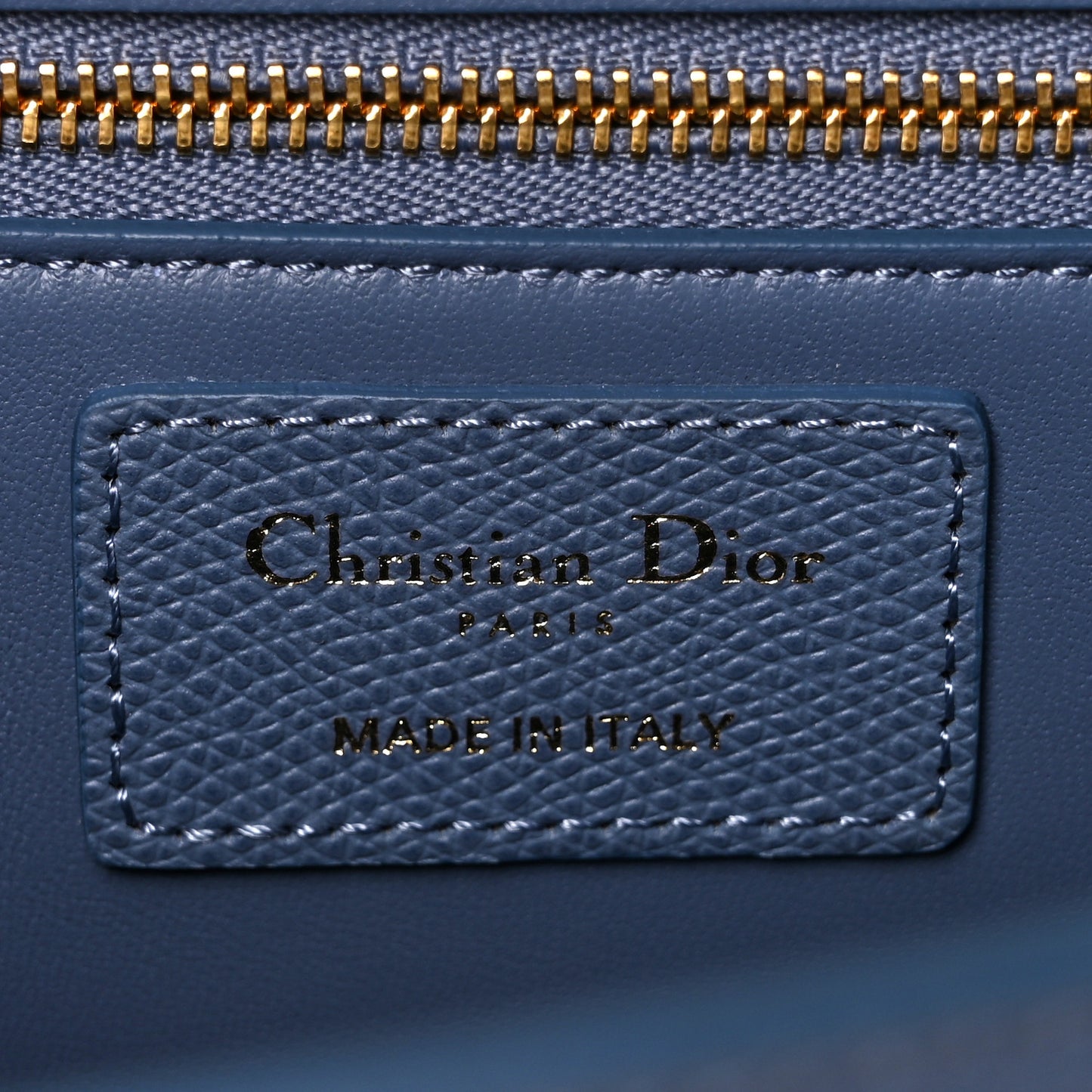 Grained Calfskin 30 Montaigne Flap Bag Blue