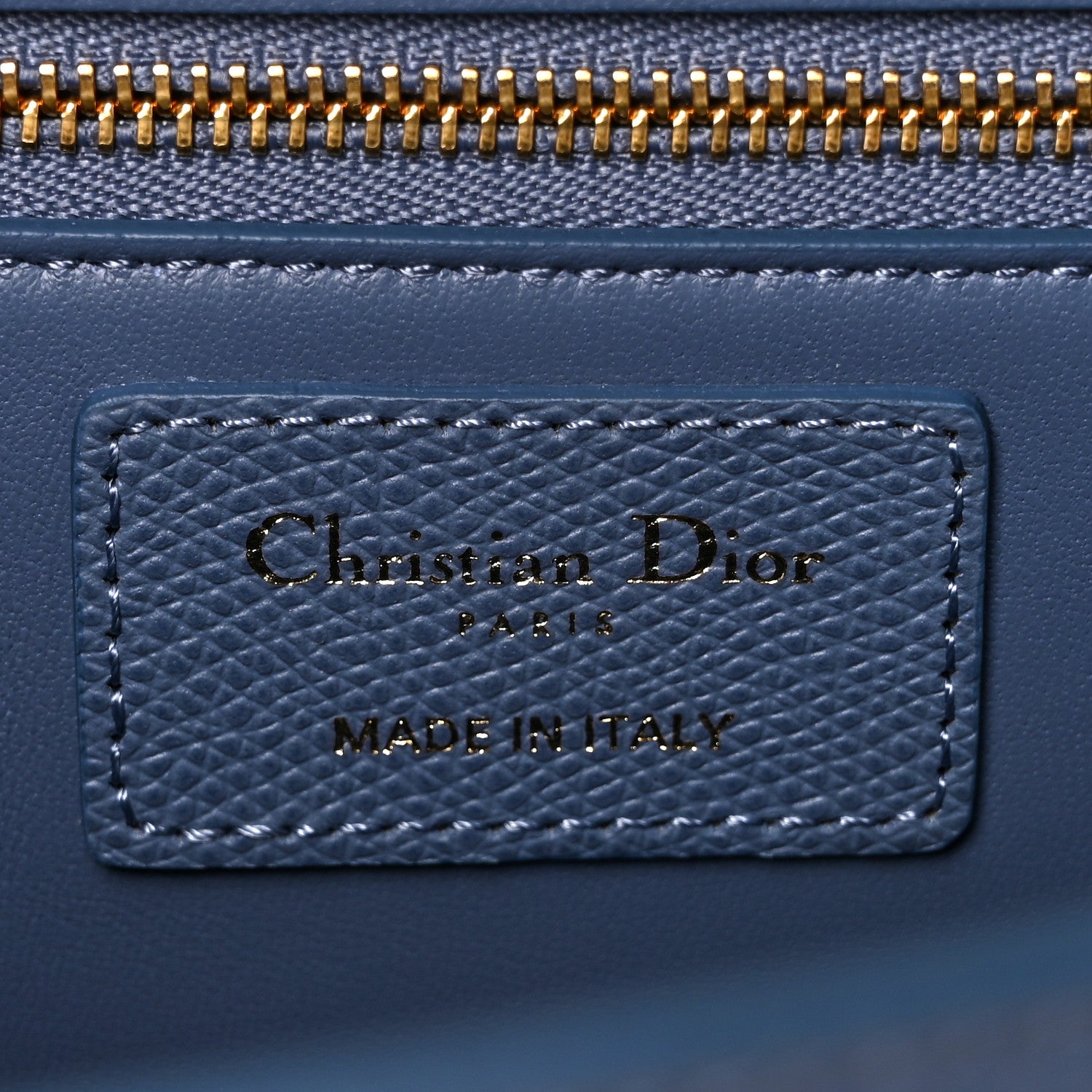 Christian Dior Grained Calfskin 30 Montaigne Flap Bag Blue 8 of 8