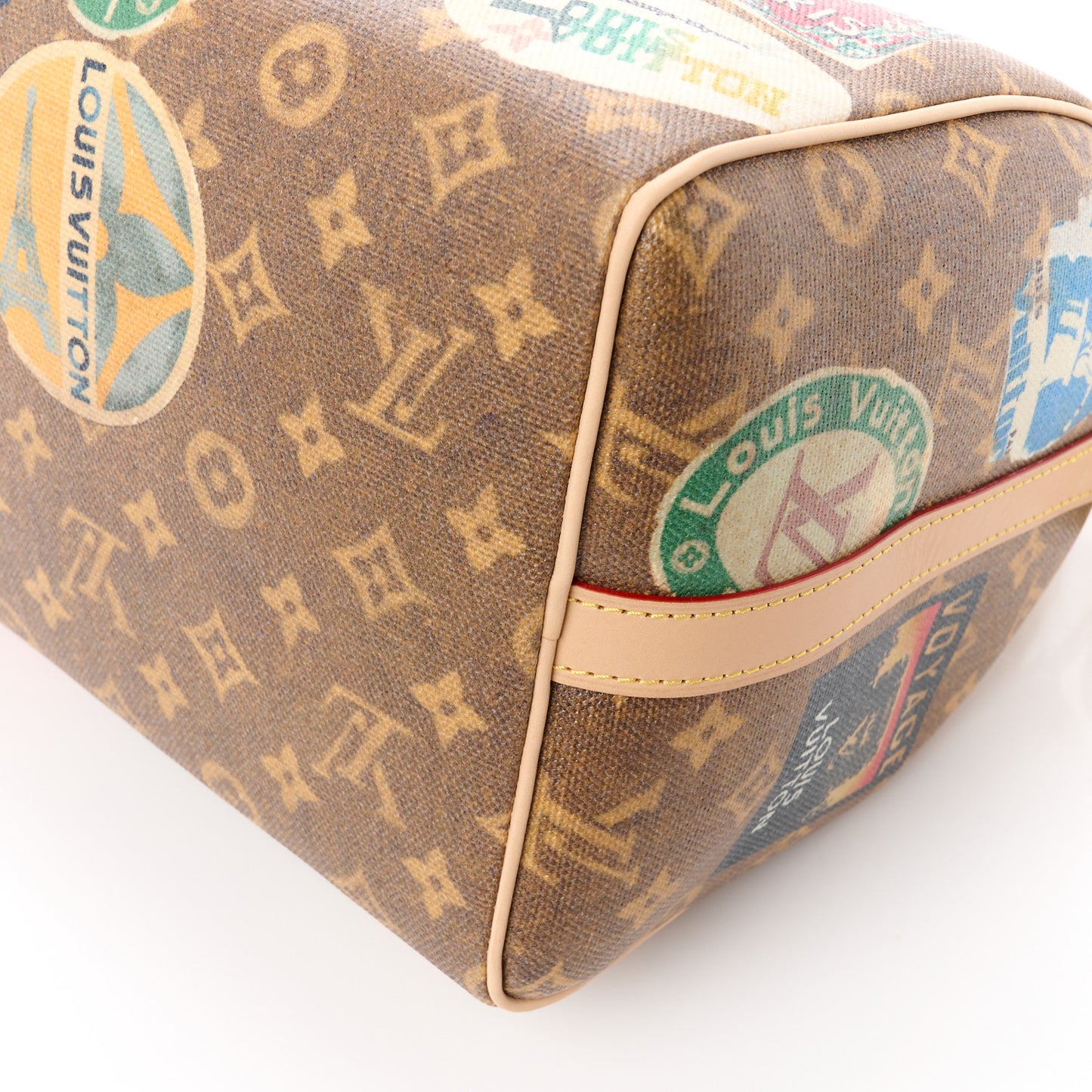 Monogram Hotel Labels Speedy Bandouliere 30