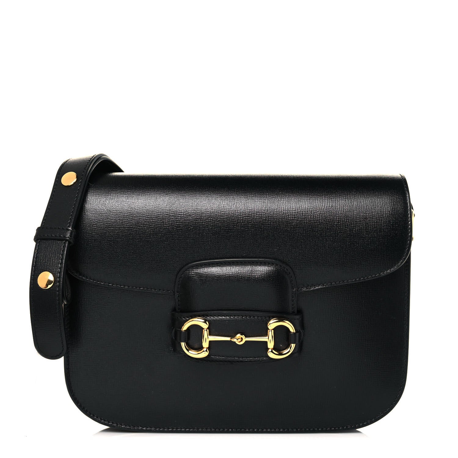 Gucci Azalea Calfskin Horsebit 1955 Shoulder Bag Black 1 of 12
