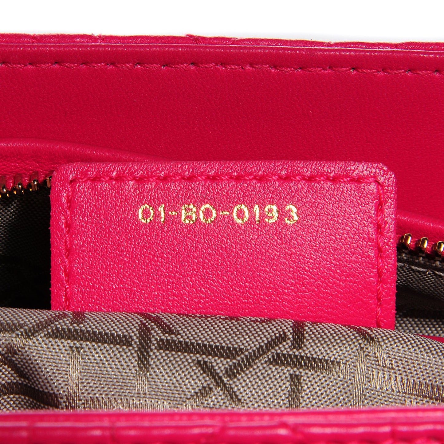 Lambskin Cannage Medium Lady Dior Hot Pink