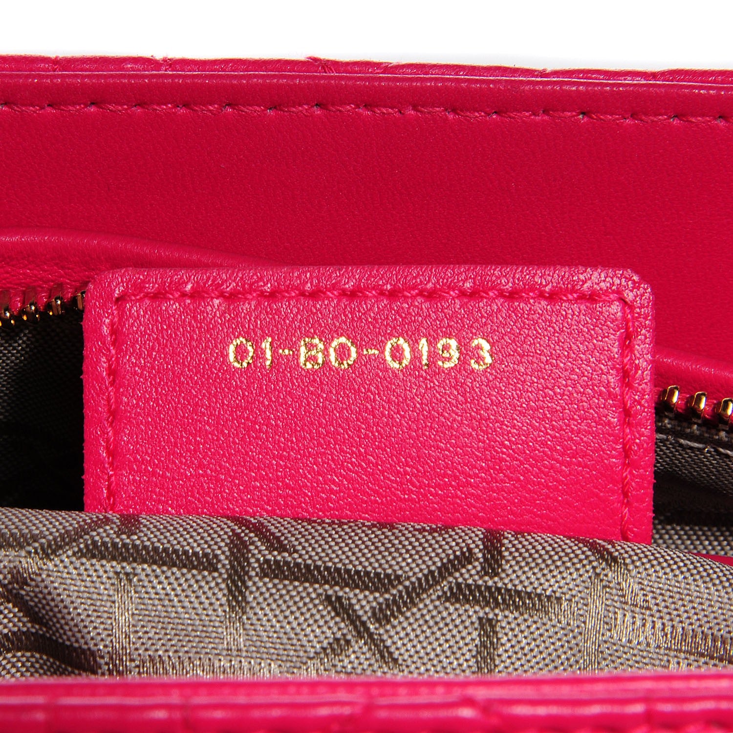 Christian Dior Lambskin Cannage Medium Lady Dior Hot Pink 8 of 9