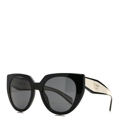 Prada Acetate Sunglasses SPR 14W Black White 1 of 6