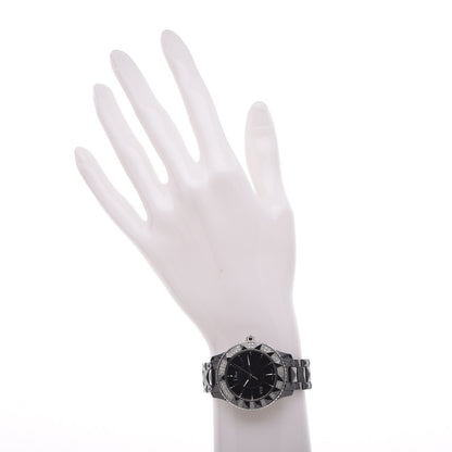 Christian Dior Stainless Steel Ceramic Diamond 38mm Dior VIII Quartz Watch Black 2 of 7