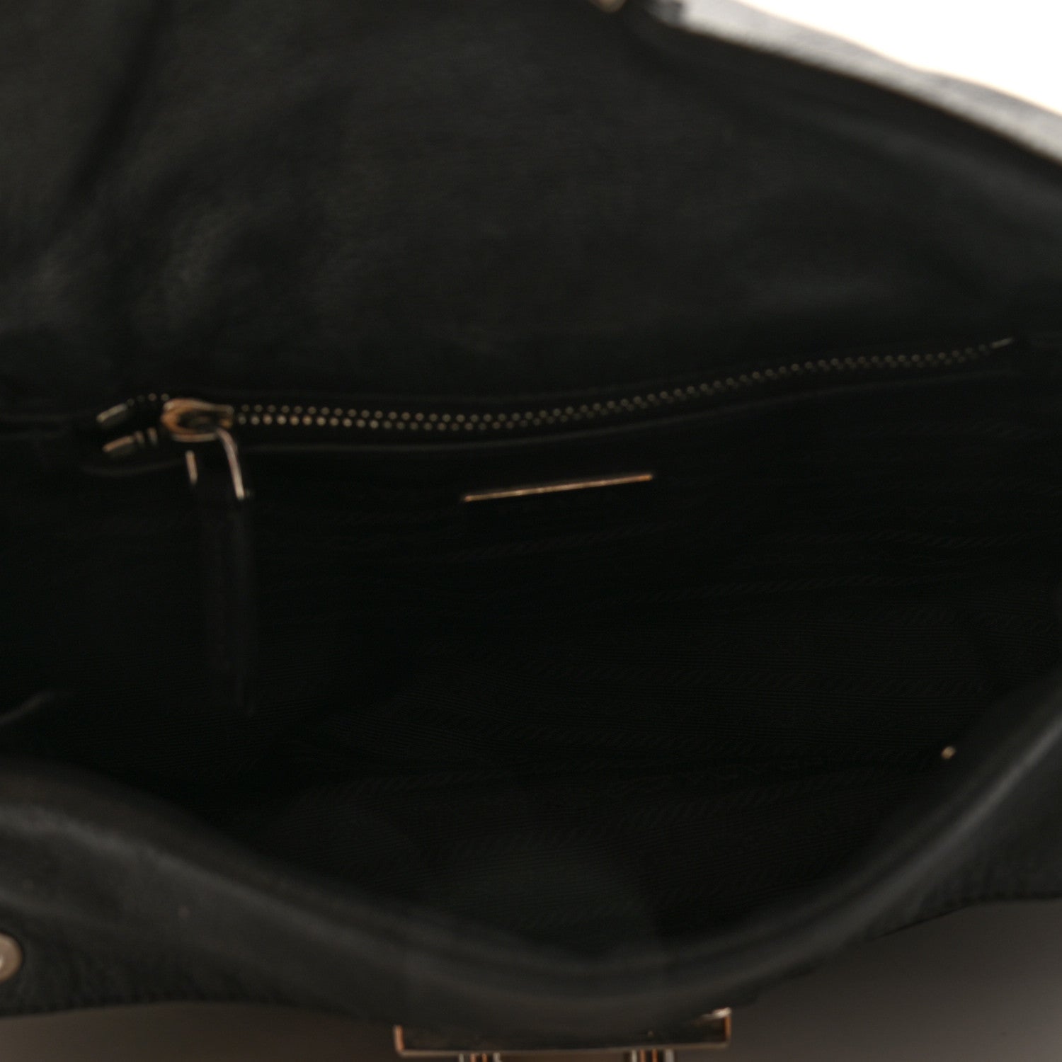 Prada Tessuto Nylon Vitello Shoulder Bag Black 5 of 12